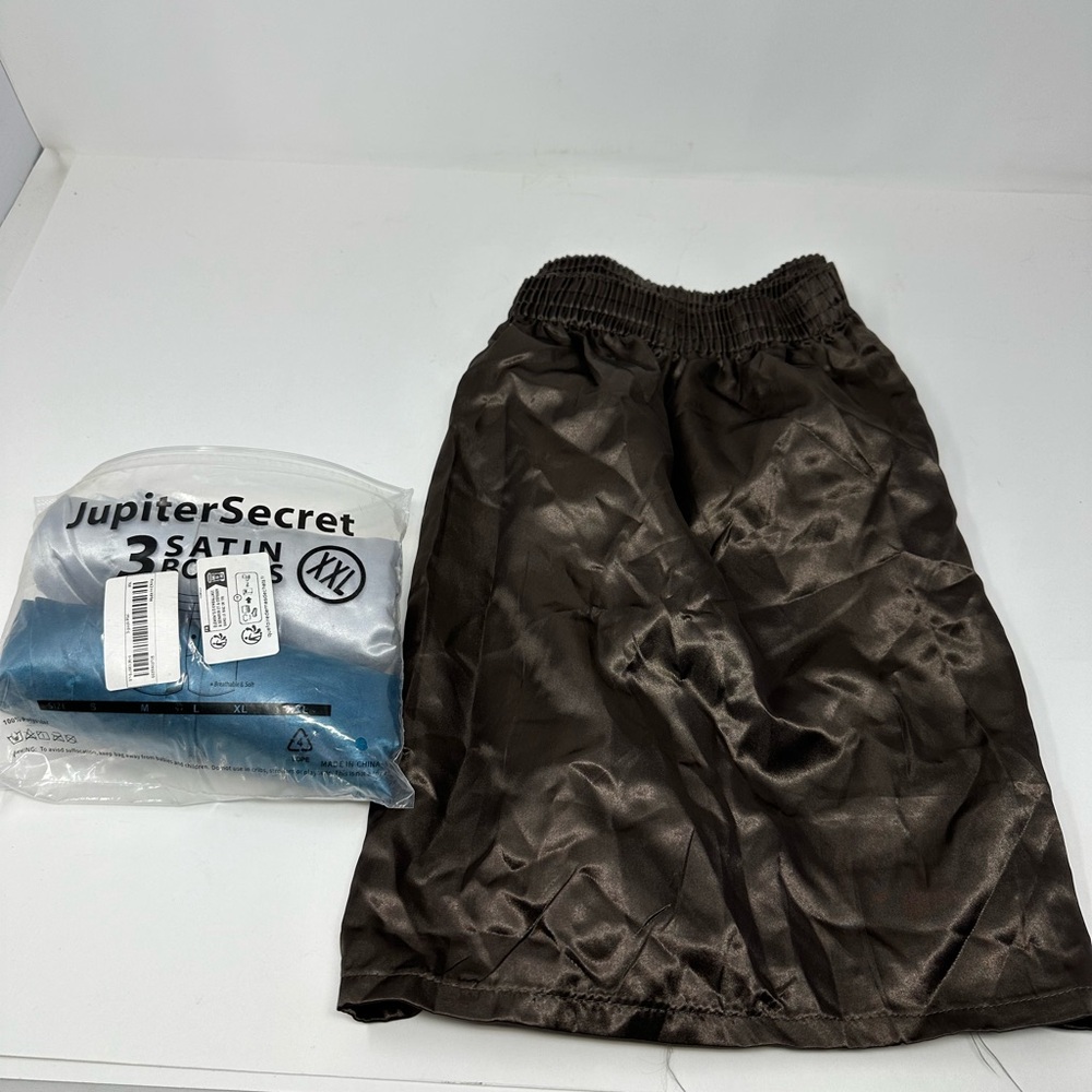 NEW! Jupiter Secret Men’s Satin Boxers Shorts Sz 2XL Bottom Underwear 3 Pack Y4